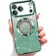 thumbnail image 1 of Funda magnética con purpurina para iPhone 17 Pro Max, compatible con MagSafe, protección total, delgada, a prueba de golpes y arañazos, con protector de lente de cámara, red antipolvo y brillo, 1 of 7