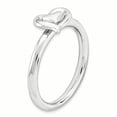 thumbnail image 3 of Sterling Silver Stackable Expressions Rhodium Heart Ring Size 10, 3 of 3