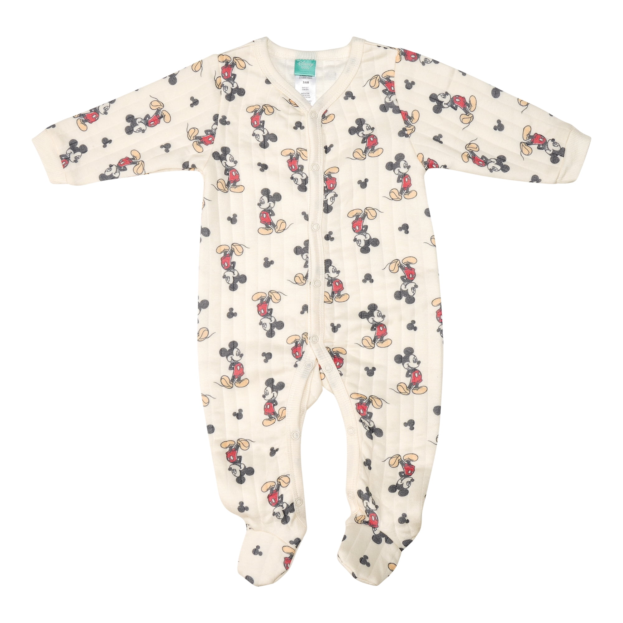 Disney Clothes Baby Boys 2-Pack Quilted Footed Coveralls - Mickey Mouse, Winnie the Pooh and Dumbo (0/3M-6/9M)