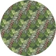 thumbnail image 1 of Ahgly Company Indoor Round Patterned Army Green PAT1803X Area Rugs, 4' Round, 1 of 6