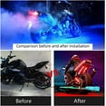 thumbnail image 2 of 16PCS Motorcycle LED Underglow Kit, APP Control Motorcycle LED Light Kits, Motorcycle RGB LED Strip Lights with Music Sync & Multiple Scene Modes, 12V Waterproof Motorcycle Underglow Lights, 2 of 8