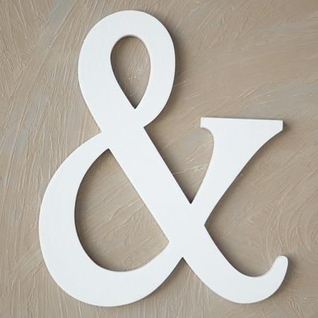 Wood Block Letter - & - Painted White 14in
