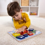 Melissa & Doug Vehicles Wooden Chunky Puzzle - Plane, Train, Cars, and Boats (9 pcs) - FSC Certified