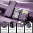 thumbnail image 3 of TECH CIRCLE for Samsung Galaxy A13 Case 6.6", PU Leather Back Cover Case with A Removable Magnetic Wallet with Stand Function, RFID Blocking Credit Card Slots, Lightweight Phone Basic Case, Purple, 3 of 9