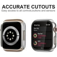 thumbnail image 4 of 6 Pack Case for Apple Watch SE 2022/Series SE/6/5/4 44mm with Tempered Glass Screen Protector, High Definition Scratch Resistant Hard PC Bumper Cover for Apple Watch Accessories, 44mm, 4 of 5