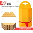 thumbnail image 2 of Bates- Utility Knife Blade with Dispenser, 40 Pack, Titanium Fully Plated, Box Cutter Blades Refills, 2 of 8