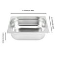thumbnail image 4 of SEUNMUK 4 Pack 2.5 inch Deep Stainless Steel Steam Pan, 1/2 Size Steam Table Pans, Hotel Pan for Parties, Cafeteria, 4 of 5