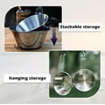 thumbnail image 4 of Dsseng 3Pcs Travel Cup Camping Tableware Equipment Bowl Set Backpacking 304 Stainless Steel Carry Fold Sturdy Measuring, 4 of 6