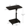 thumbnail image 2 of C Table End Table with Wheels - Height Adjustable Mobile Standing Desk for Home Office Hospital Classroom, 2 of 6