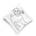 thumbnail image 4 of EREHome Housse de Coussin Vintage 20x20 Pouces Pug Throw, 4 of 4