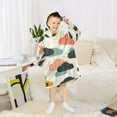 thumbnail image 6 of FORMRS Wearable Blanket Hoodie with Sleeves for Kids Cozy Flannel Sweatshirt, Simple Clouds, 6 of 7