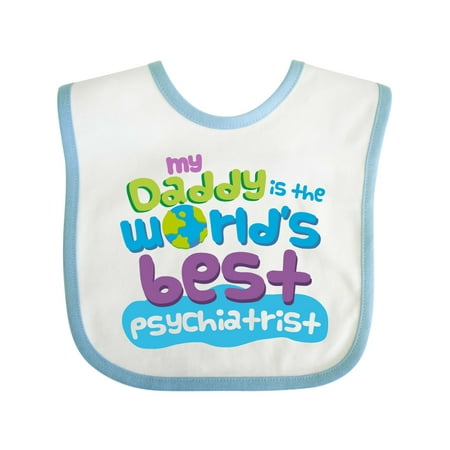 

Inktastic Daddy Worlds Best Psychiatrist Gift Baby Boy or Baby Girl Bib