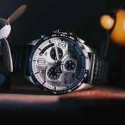AVI-8 P51 Mustang Blakeslee Stainless Steel 43mm Japanese Quartz Wristwatch