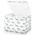 thumbnail image 2 of Iauyy Large Storage Box with Lid - Foldable Home Storage Bins for Clothes Toy Holiday Decor, Dinosaur Pattern (42*32*30cm), 2 of 6