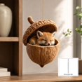 thumbnail image 5 of Cheapark 2D Sleeping Acorn Christmas Hanging Ornament Flat Design Cute Tree Pendant for Xmas Tree Holiday Home Decor Gift, 5 of 7