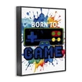 thumbnail image 3 of Stupell Industries Born to Game Splash Quotes and Sayings Painting Black Framed Art Print Wall Art, 11 x 14, 3 of 8