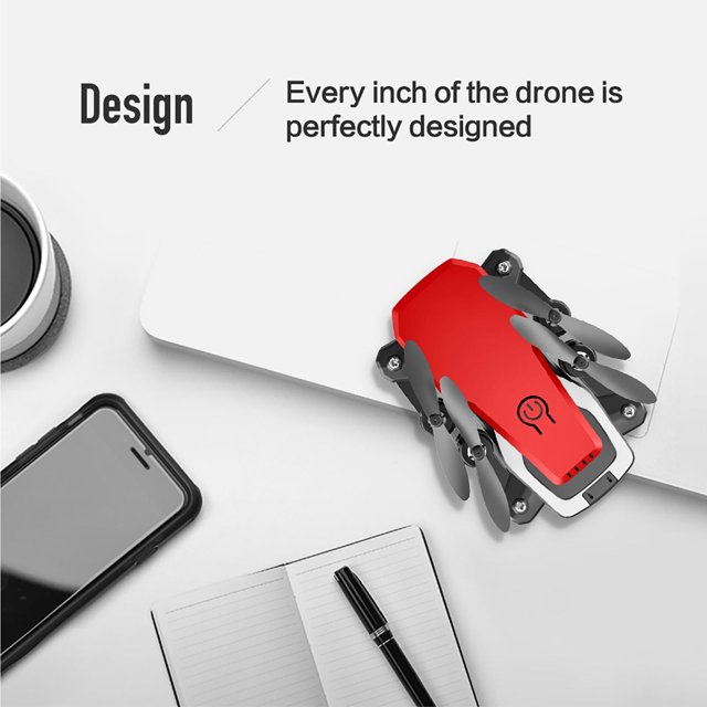 Modelo De Cuadricóptero Helicópteros Radiocontrol Cuadricóptero plegable con control remoto de 4 canales RC Drone (estándar rojo)