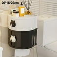 thumbnail image 2 of -Mounted Towel Holder Waterproof Storage Rack for Bathroom and Toilet B, 2 of 7