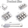 4-8 PCS Stainless Steel Ice Cubes for Drinks, Reusable Whiskey Stones ...