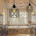 thumbnail image 5 of Farmhouse Black Plug in Pendant Light 13.1ft Hanging Light Lamp Kit Metal Cage Lampshade Lighting Fixtures with on/off Switch for Kitchen Bedroom Living Room, 5 of 10