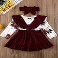 thumbnail image 4 of Combinaison Short à Fleurs pour Bébé Fille, Jupe à Bretelles, Robe avec Bandeau, Ensembles, 4 of 6
