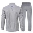 thumbnail image 2 of YSENTO Mens Sweat Suits 2 Pieces Full Zip Workout Jogging Sports Tracksuits Grey M, 2 of 5