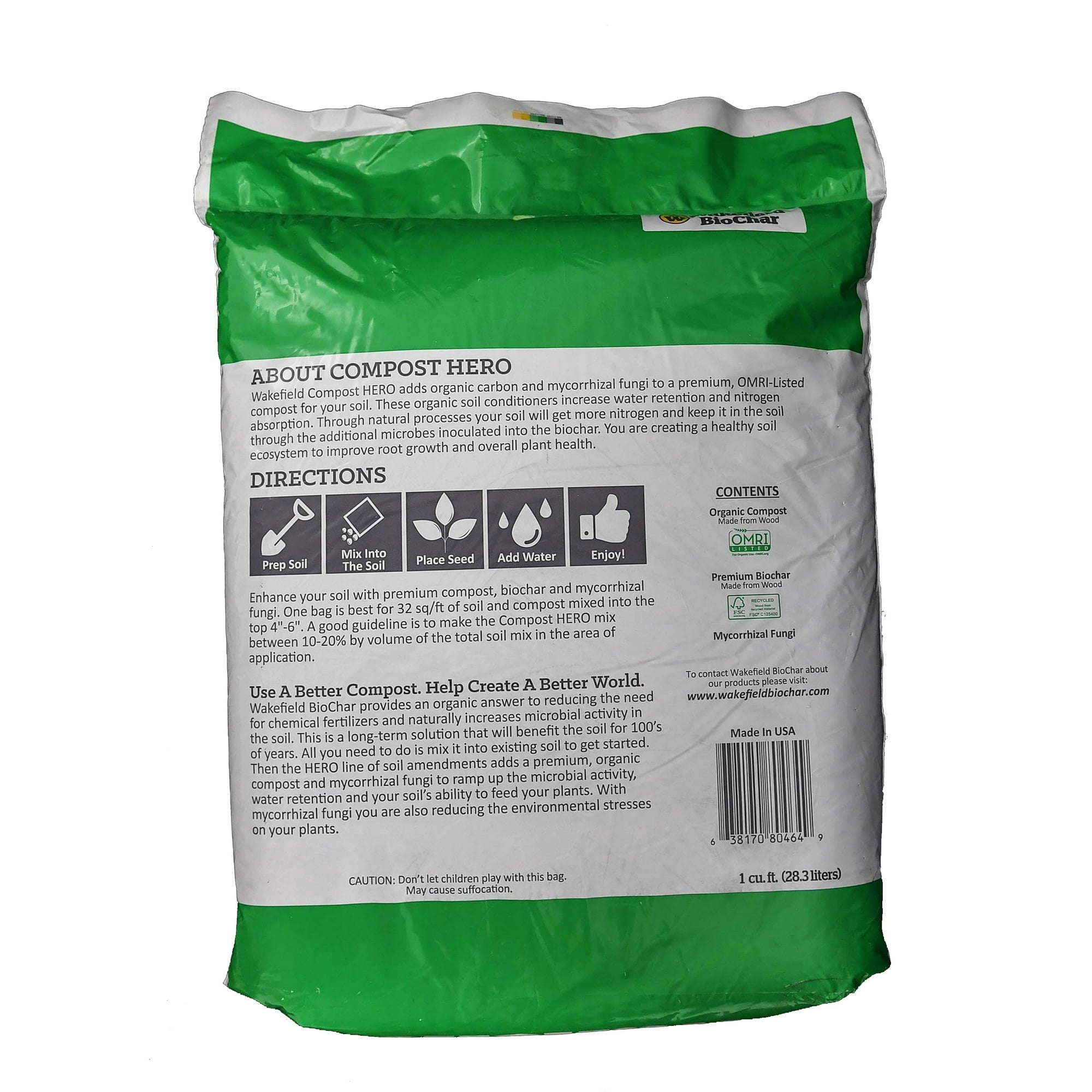 HERO Blend 1.5 lbs. Biochar Organic Garden Compost with Mycorrhizal Fungi HERO Blend 1.5 lbs. Biochar Organic Garden Compost with Mycorrhizal Fungi