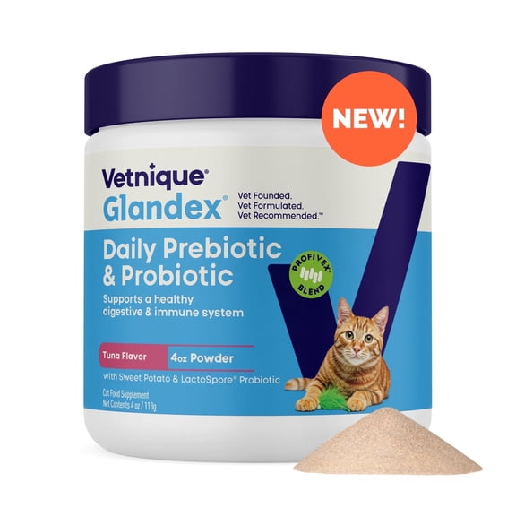Vetnique Glandex Daily Prebiotic & Probiotic for Cats, Gut & Immune Support Powder, 4oz