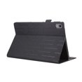 thumbnail image 2 of Embossed Case for Lenovo Tab P11 2020 / P11 Plus 2021, Auto Sleep/Wake Bussiness Premium PU Leather Folio Stand Cover Flip Shell with Card Slots & Elastic Band & Pencil Slot - Black, 2 of 5