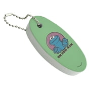 سمسم ستريت كوكي مونستر أوم نوم تعويم Keychain بيضاوي رغوة صيد عوامة مفتاح عائم