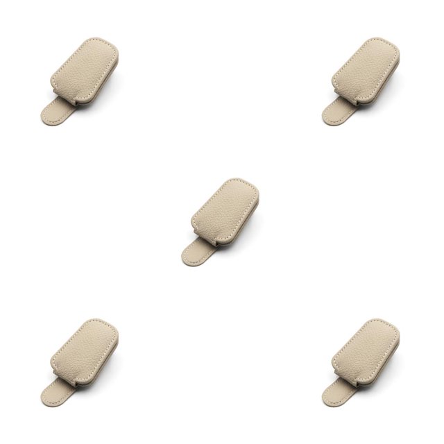 Clip de Cuero Riwesomey para gafas de coche estuche universal organizador de llaves Beige CBP294904