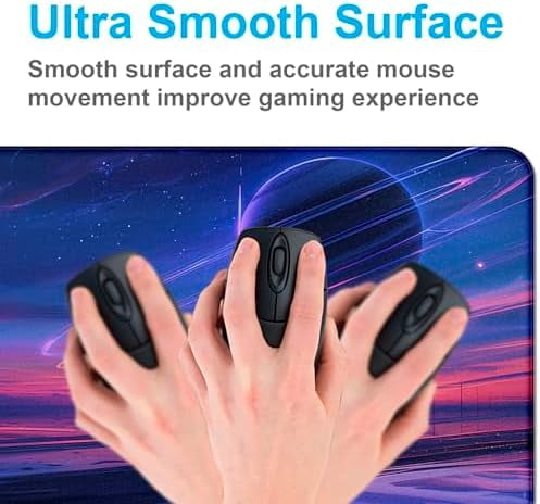 Anime Landscape Mouse Pad, Oversized Gaming Desk Pad, Space Planet Computer Mouse Pad, XXL Laptop Mouse Keyboard Pad, 35.4 x 15.7 x 0.12 Inch Office Desk Decoration