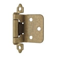 thumbnail image 2 of Amerock Variable Overlay Self-Closing, Face Mount Burnished Brass Hinge - 1 Pair, 2 of 2