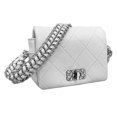 thumbnail image 3 of Bolso de hombro para mujer Cadena gruesa de moda acolchado Bolso de mano para mujer Bolso para axilas para trabajar Blanco Yinane Bolso de mujer, 3 of 8