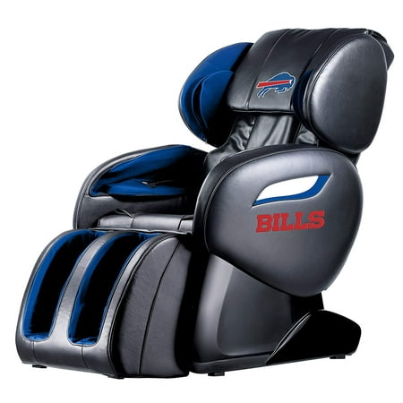 NFL Buffalo Bills Electric Full Body Shiatsu Massage Chair Foot Roller Zero Gravity w/Heat