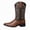Brown, variant on Men’s Western Cowboy Boots, Embroidered Pointed Toe Boots, Block Heel Slip-On Boots Mid-Calf Knight Boots