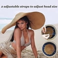 thumbnail image 2 of Sombrero de Playa de Paja Grande LIUYMXG Visera Solar Extragrande, 2 of 5