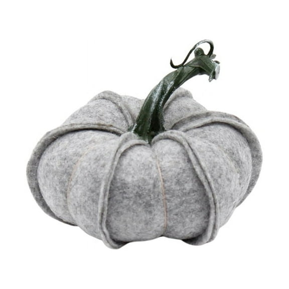 WT Collection Small Gray Felt Pumpkin