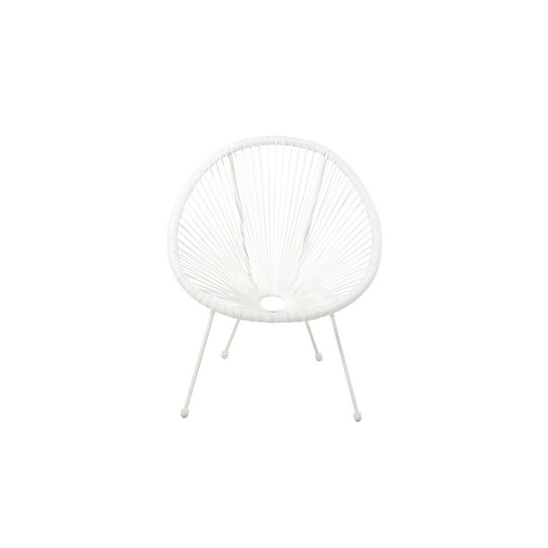 Naterial Silla de Jardín Ratán / Mimbre Sintético con estructura de Acero Apilable para Exterior, Modelo Acapulco II