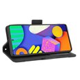 thumbnail image 5 of Case for Samsung Galaxy M62 Cover Adjustable Detachable Card Holder Magnetic closure Leather Wallet Case - Black, 5 of 5
