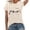 A-Beige184, variant on Women's Jesus Graphic Tee Short Sleeve Crew Neck Top Soft Casual Faith Blouse