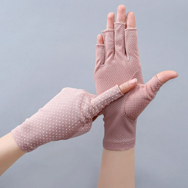 Buy Personalized Sunscreen Fingerless Gloves,grocery/uv Protection