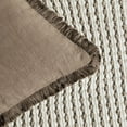 thumbnail image 3 of Set of 2 Decorative Linen Fringe Throw Pillow Covers Cozy Boho Farmhouse Cushion Cover with Tassels Soft Accent Pillowcase for Couch Sofa Bed Living Room Home Decor, 18×18 Inch, Light Brown, 3 of 6