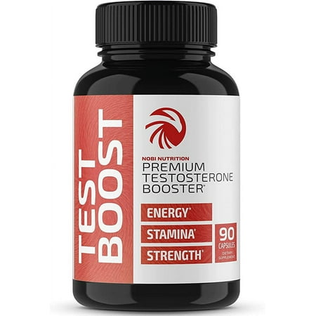 Nobi Nutrition Extra Strength Testosterone Booster for Men -Premium Test Booster Supplement for Energy, Performance, Stamina & Recovery - Male Enhancement Pills 90 ct