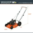 thumbnail image 4 of Yard Max 21 in. 170cc 2-in-1 Gas Walk Behind Push Lawn Mower with High Rear Wheels, 4 of 10