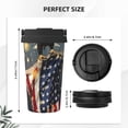 thumbnail image 3 of Fotbe North American Bald Eagle1 Printed Insulated Travel Coffee Mug Spill Proof Leak Proof Stainless Steel Coffee Tumbler Reusable Coffee Cups with Lids Thermos, 3 of 8