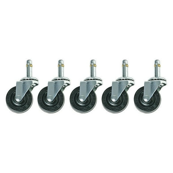 Bevco Single Rubber Wheel Casters,PK5,PK5 CAR5S