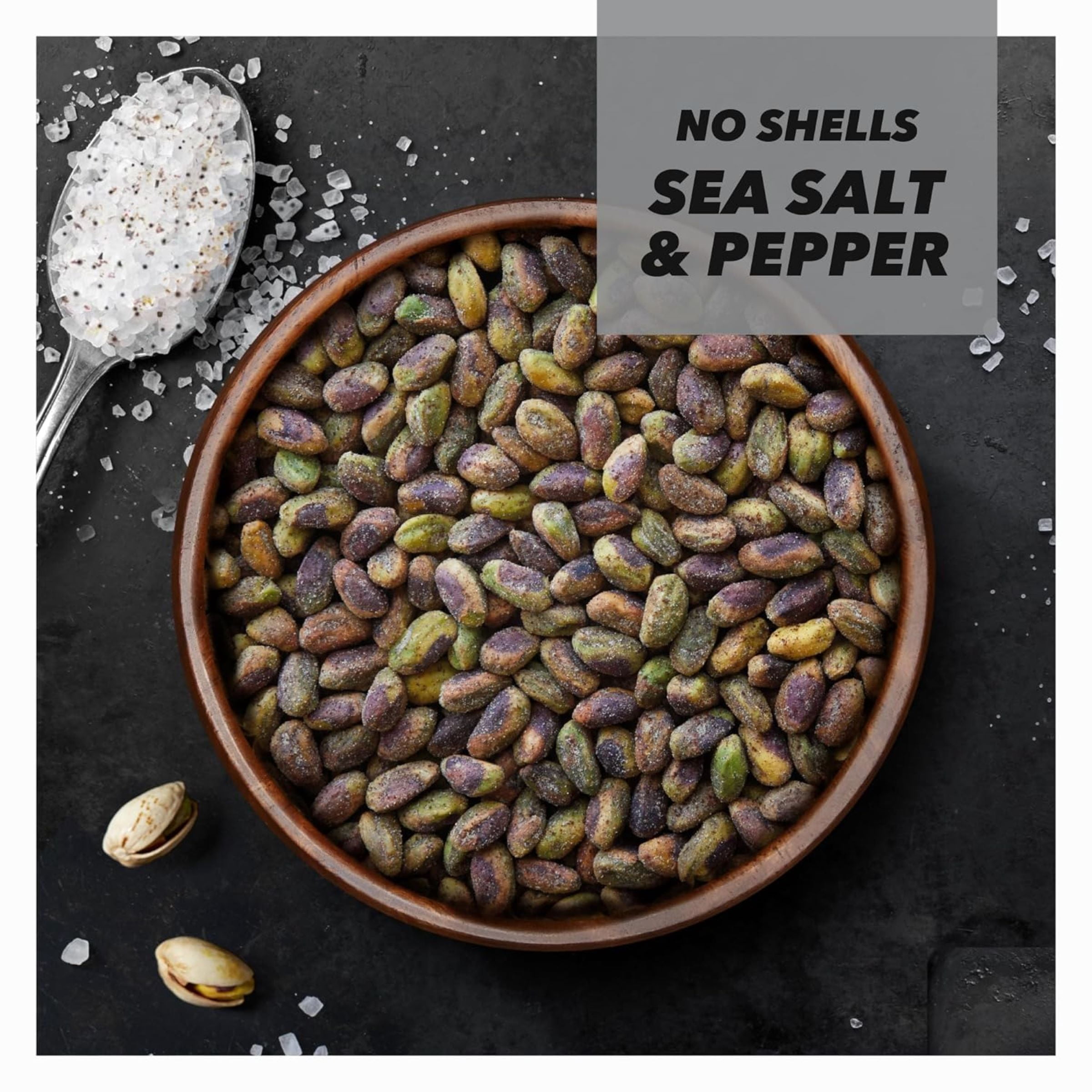 (5 pack) Wonderful Pistachios No Shells Sea Salt & Pepper Nuts, 11 Ounce Bag