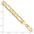 thumbnail image 3 of 10K Gold 6.75mm Light Figaro Chain Bracelet 8", 3 of 3