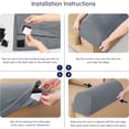 thumbnail image 6 of Stretchable Armrest Covers Set of 2, Checkered Print Sofa Slipcovers for Chairs, Protects from Stains and Scratches, Anti-Slip with Hook and Loop Fastening, 6 of 6